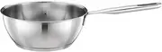 Fiskars 1064748 Saute Pan, Diameter 20 cm / 2 L, Uncoated Pan, Suitable for All Hobs, Recycled Stainless Steel, All Steel, Silver