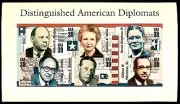 6 Distinguished American Diplomats Stamps: Charles E Bohlen Clifton R Wharton Sr
