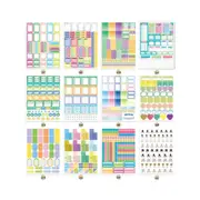 12 Sheets Essentials Planner Sticker Weekly Daily Schedule Sticker Planner Sticky Notes for DIY Calendar Planner Journal Decoration