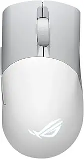 ASUS ROG Keris Wireless AimPoint White RGB Gaming Mouse (Optical ROG AimPoint Sensor, 36,000 DPI, ROG Micro Switches, 2.4 GHz RF, Bluetooth®, USB, 5X Programmable Buttons, White)