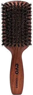 evo Conrad Bristle Paddle Brush - Gently Detangles, Styles, Smooths & Conditions Hair