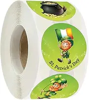 GANAZONO 1 Roll Sealing Stickers Patrick's Day Present Packing Labels Easy Peel Strong Adhesive for Scrapbooking for Present Bag Sealing