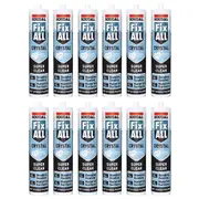 Soudal 12-Pack Fix All Crystal Sealant - 12 x 290ml - Super Clear