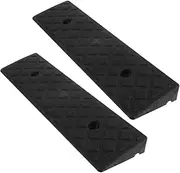 LIFKOME 2pcs Plastic Ramps for Wheelchairs Motorcycles Cars Driveway Transition Ramp Way Doorway Threshold Riser Anti-Slip Texture
