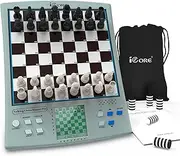 iCore Chess Set Travel Magnetic Checkers Board Electronic No Stress Teaching Game for Kids Adults