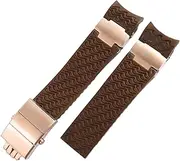[EKSIL] Silicone Rubber Watch Band，For Ulysse Nardin 263 DIVER Curved End strap 22mm Waterproof Belt Watch Bracelets