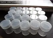 20 Whitman Sacagawea Small Dollar Round Plastic Coin Storage Tubes Screw On Caps