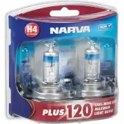 Narva 12V H4 60/55W PLUS 120 HALOGEN HEADLIGHT GLOBES 48362BL2