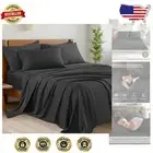 Affordable Luxury Black Bamboo Cooling Sheets - 6 Piece California King Set
