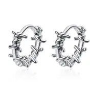 3PCS Copper Woman Fashion Jewelry Round Earrings Simple Retro Earrings