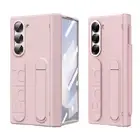 For Samsung Galaxy Z Fold 6 5 4 3 Anti-Drop Hinge Case with Strap & Kickstan