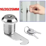 Cylinder Cabinet Locker Mailbox Lock With 2 Keys For Wood, Metal & Glass Doors