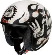 Premier Vintage BD, open face helmet , color: White/Schwarz , size: XS