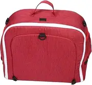 JOINPAYA Portable Crib Bed Side Bassinet for Newborns - Travel Bed With Carry Bag, Beach Tent, Doll Carrier - Red Linen Fabric