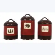 S/3 Ceramic Bear Design Canister Set