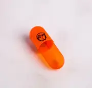 300 x Empty Gelatin Capsules Size 0 Joined - Orange Trump Head caps
