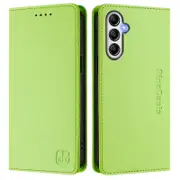 Case Cover For Samsung Galaxy A34 5G Leather Case RINACASIS RC01 Phone Cover with RFID Blocking Wallet Stand Green