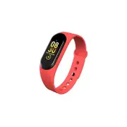 M4 Smart Watch Men and Women Fitness Bracelet Full Touch Screen Sedentary Reminder Bluetooth-compatible Smartwatches- Red