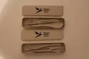 2x Western Sydney Airport 3Pcs Travel Cutlery Set Wheat Straw Knife Fork Spoon