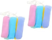 FOYTOKI 10pcs Soap Pouch Bubble Foaming Net Soap Maker Storage Bag Soft Exfoliating Drawstring Tighten Wall Hanging Family Friends Random Color