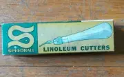 Vintage Speedball Linoleum Cutter With Blades Handle In Original Box