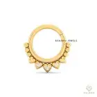 Clara Septum Ring | 14K Solid Gold Dainty Septum Clicker Nose Ring Clicker