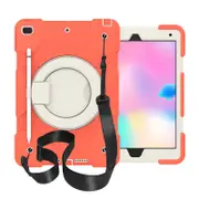 Nevenka iPad Case For iPad 10.2 with 360 Swivel Stand-Coral Orange