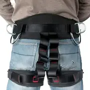 Rock Climbing Harness - Half Body Harnesses - Adjustable Thickness, Widen Protector, Professional Gear For Rappelling Outdoor Activities Fire Rescuing