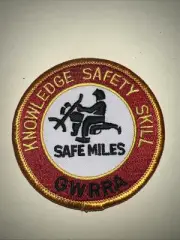 Vtg Gold Wing Road Riders Knowledge Safety Skill Safe Miles Jacket Patch GWRRA