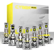 CYBERBEAM A900-C27 H4 / H7 / H11 / H13 / 9012 / 9005 240W 60000LM Pair Car LED Front Headlights LED Bulbs 6500K Bright W