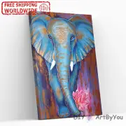 Paint By Numbers Kit Elephant Abstract Animal Canvas Wall DIY Framed Beginner