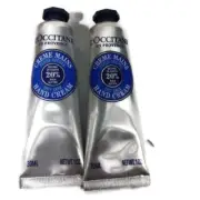 L'Occitane 20% Dry Skin Shea Butter Hand Cream 1oz/30ml X 2 NEW