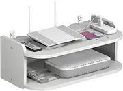 Wireless Router Shelf - Projector Rack, Storage Shelf | Multi-Layer Plasticc Finish, Lightweight Bracket Design For Set-Top Boxes, Game Consoles With Heat Dissipation & Cable- Setup