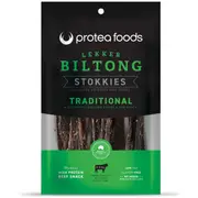 Protea Foods South African Biltong Stokkies Traditional 100g