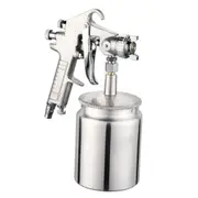W-77 Paint Spray Gun Sprayer lower Pot Pneumatic Tool for Home Car, Hole diameter: 3mm