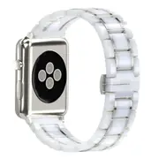 For Apple Watch 8 /7 /SE /6 /5 /4 /3 /2 /1 Ultra Bling Rhinestones Bracelet Strap Wristband (38mm 40mm 41mm - White)