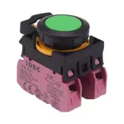 IDEC CW Series Green 22.3mm Momentary Flush Push Button Switch 2NC IP65