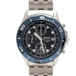 【SEIKO】CRITERIA三眼計時鬧鈴功能賽車石英男錶(藍/41MM-SNA793P1)