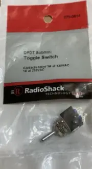 Radio Shack 275-0614 DPDT SubMini Toggle Switch 3A/125VAC 1A/250VAC