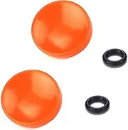 LXH 2 PCS Orange Concave Soft Shutter Release Button for Camera with Shutter Release Socket Such as Fuji Fujifilm X100T/X100F/X100S/X-E2/X-E2S/XPRO-1/X-PRO2/X-T10/X-T20/X10/X20/X30 PEN-FConcave Design