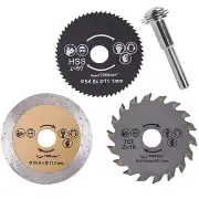 3pcs HSS Mini Circular Saw Blade Set For Steel Wood-Granite Cutting 54.8x11.1mm
