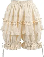 [LTAKK] Bloomers Women Ruffle Lace Pantaloons Renaissance Victorian Bloomers Kawaii Pumpkin Shorts