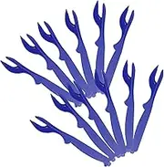 Ciieeo Reusable Plastic Seafood Forks 10pcs Set Crab Forks Picks Multifunctional Kitchen Tools for Easy Crab Peeling