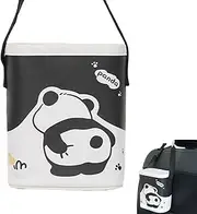 Panda Car Trash Can, Cute Panda Waste Basket Storage Pockets, Waterproof PU Leather Removable Leakproof Front Seat Interior Accessories for SUVs Sedan