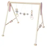 Hess Spielzeug 60cm Wooden Activity Play Gym Toy Baby/Infant 0m+ Natural Pink