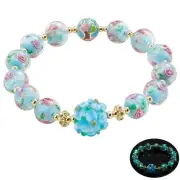 Firefly Glass Bracelets Firefly Beads Bracelet Glow in The Dark for Women - M...