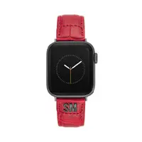 在飛比找友和YOHO優惠-SM 紅色仿皮錶帶配鱷魚紋Apple Watch錶帶 38/