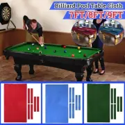 7x Worsted Billiard Snooker Pool Table Cover Cloth W/ Felt Strip 7FT 8FT 9F