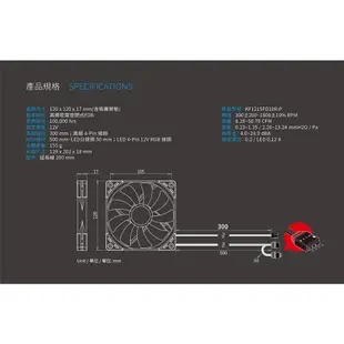 【一統電競】鎌刀 Scythe Kaze Flex 120 Slim 彩風1800S薄型風扇 KF1215FD18R-P