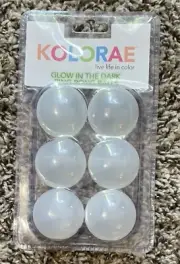 Ping Pong Balls Table Tennis 6 Pack Glow in Dark & White NEW Kolorae